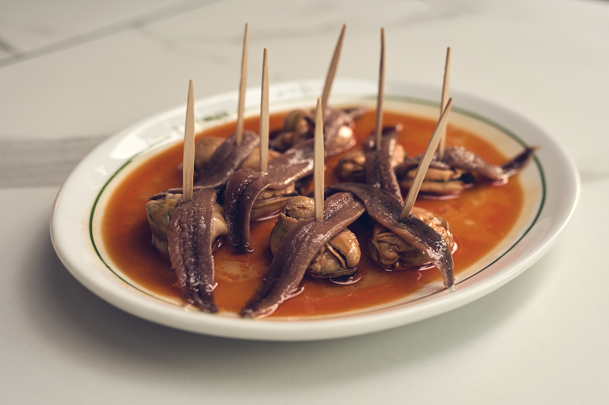 Omułki z anchois @ La Mina w Madrycie