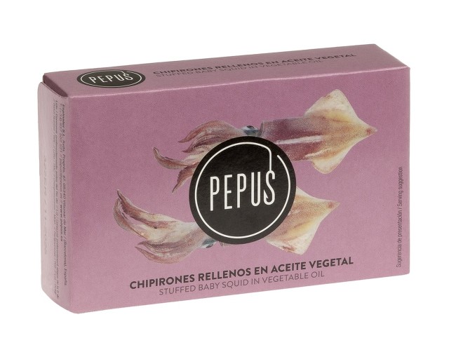 Kalmary małe nadziewane surimi w oleju