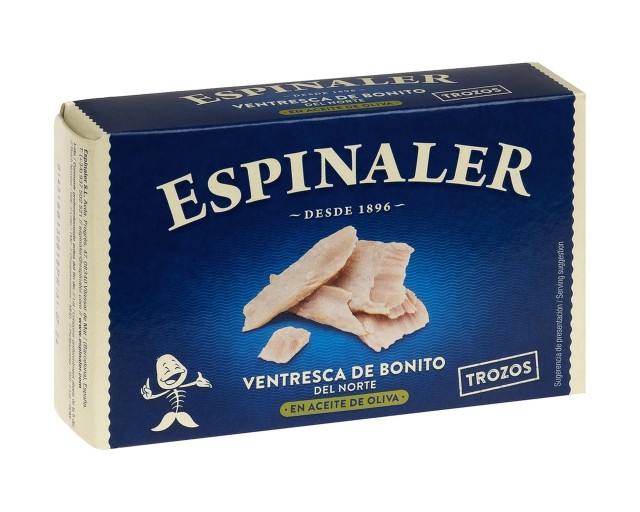 Brzuszek tuńczyka białego w kawałkach w oliwie